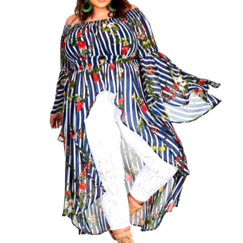 Ashley Stewart Chiffon duster